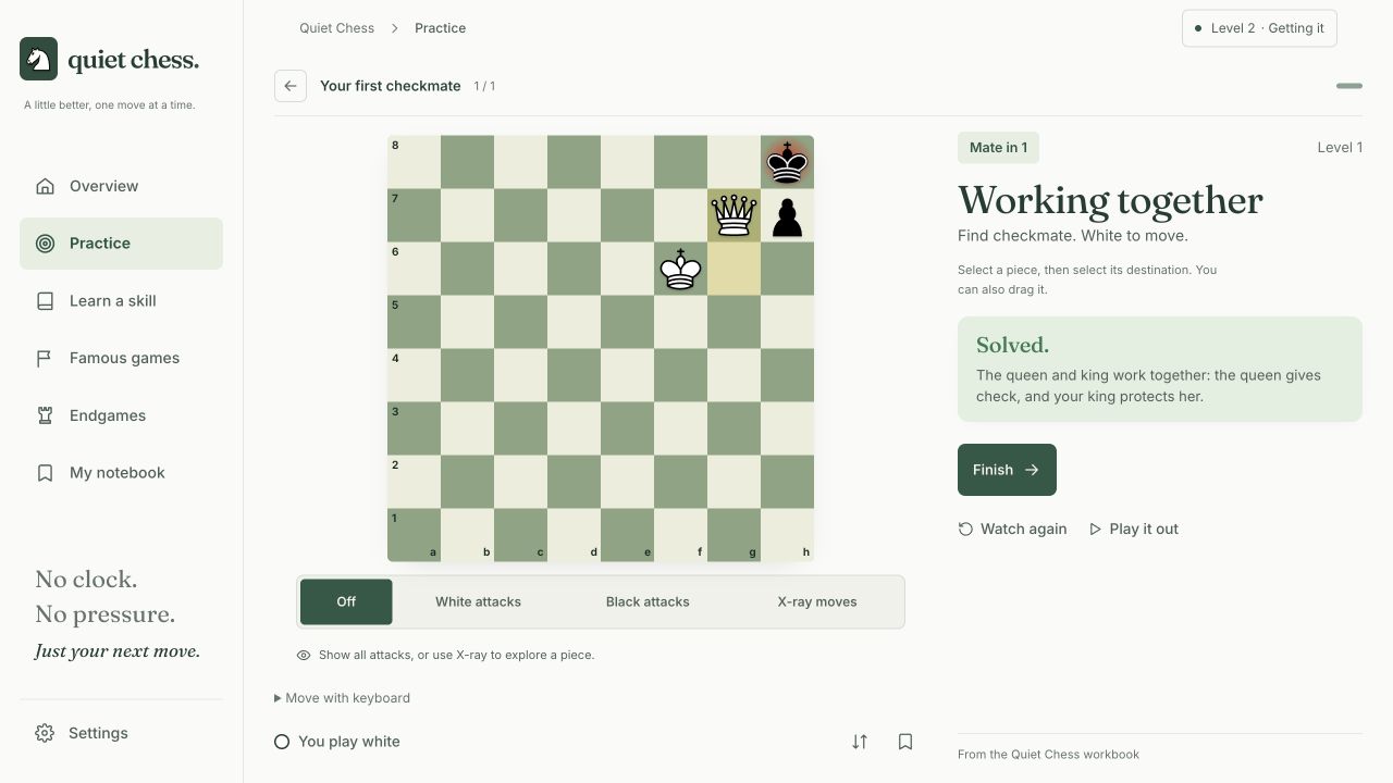 Quiet Chess gameplay