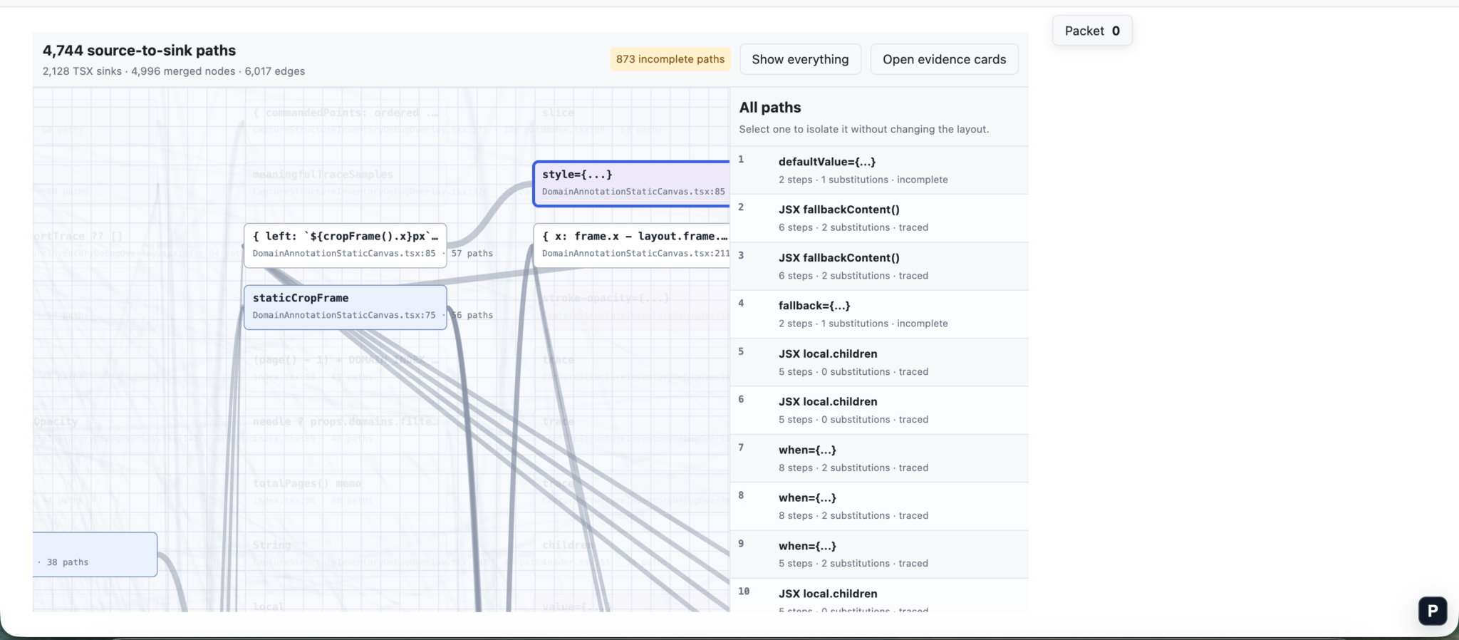 First large all-paths node-and-edge diagram