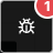 A small dark Suspense debug launcher with a red notification badge showing one detected boundary