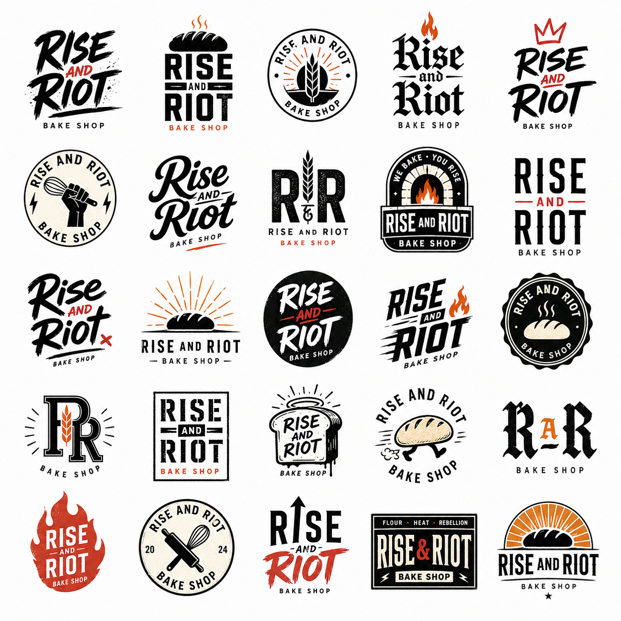 A punk visual direction board generated in Logo Dodo